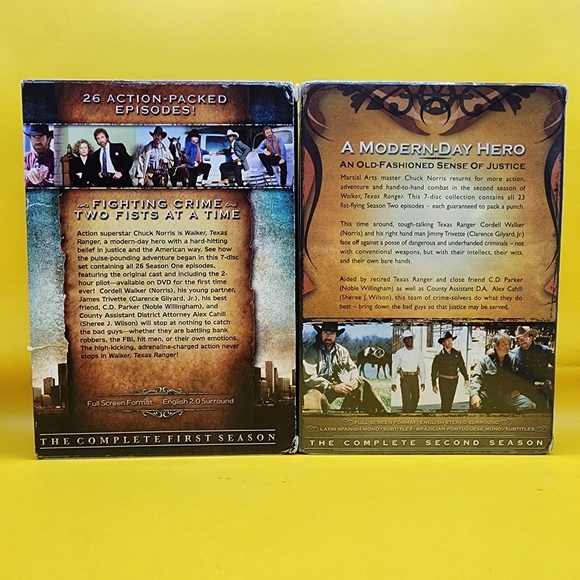 Walker Texas Ranger Season 1, 2 DVD Set (2nd Season Sealed New) Chuck Norris - Picture 2 of 4